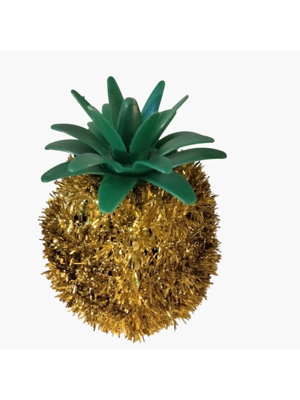 Tinsel Pineapple Decoration Gold Green Tropical Party Decoration Luau Tiki Lot 2